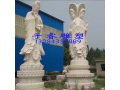 寺廟雕塑漢白玉三面觀音菩薩石雕廠