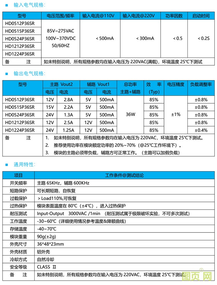 36W雙路規(guī)格書