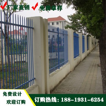 東莞學(xué)校圍墻鋅鋼護欄 成品熱鍍鋅圍