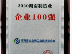 威勝集團榮獲“2020湖南省制造業(yè)企業(yè)100強”稱號