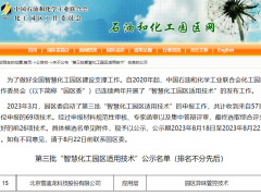 權(quán)威認可 | 雪迪龍“園區(qū)異味管控技術(shù)”入選2023年（第三批）智慧化工園區(qū)適用技術(shù)目錄